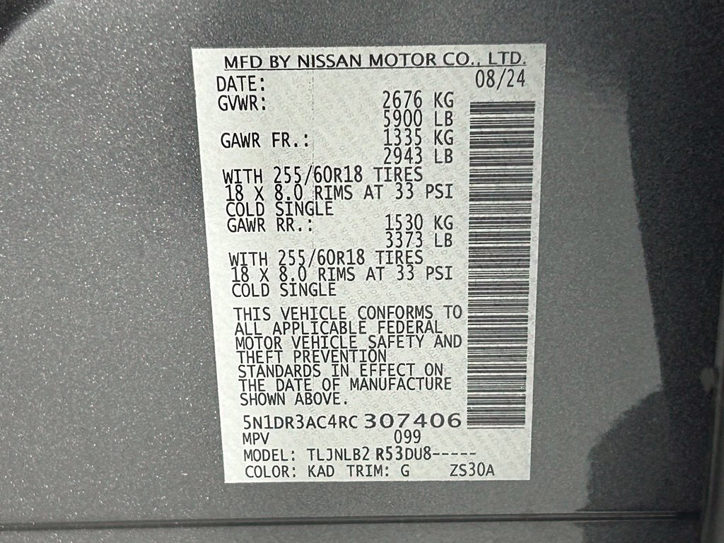 Used 2024 Nissan Pathfinder S w/ Cargo Package AWD/4WD image 37