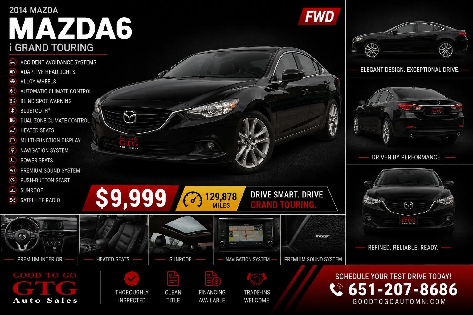 Used 2014 MAZDA MAZDA6 Grand Touring w/ GT Technology Package