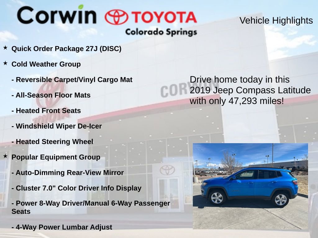 Used 2019 Jeep Compass Latitude w/ Popular Equipment Group image 7