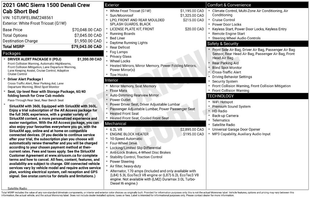 Used 2021 GMC Sierra 1500 Denali w/ Driver Alert Package II AWD/4WD image 41