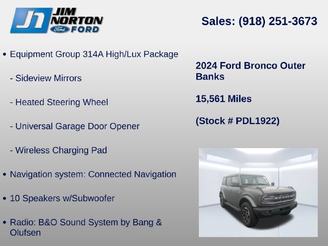 Used 2024 Ford Bronco Outer Banks AWD/4WD image 14