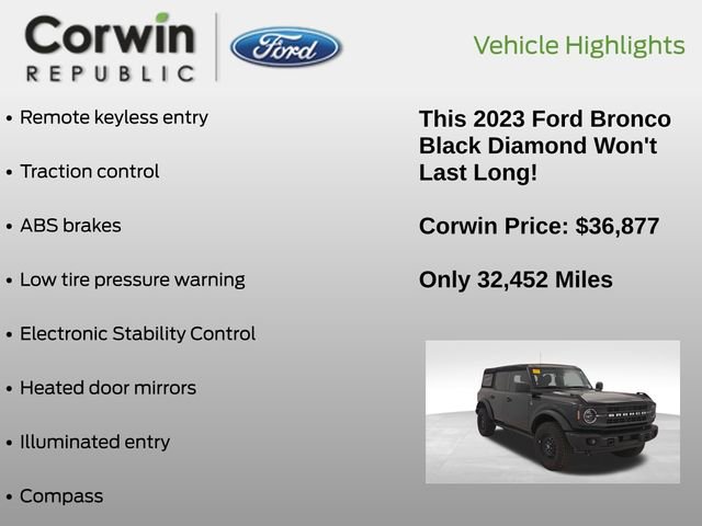 Certified 2023 Ford Bronco Black Diamond image 7