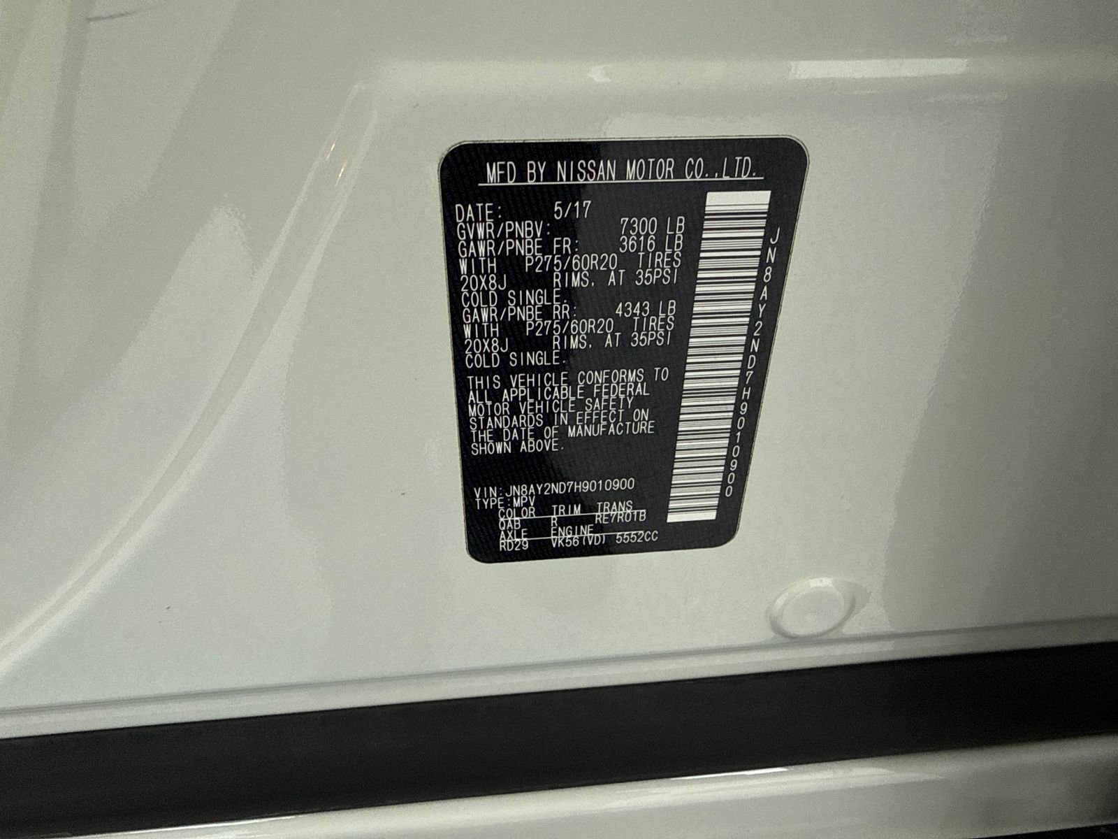 Used 2017 Nissan Armada Platinum w/ Interior Lighting Package image 55