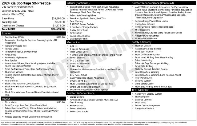 Used 2024 Kia Sportage SX FWD image 28