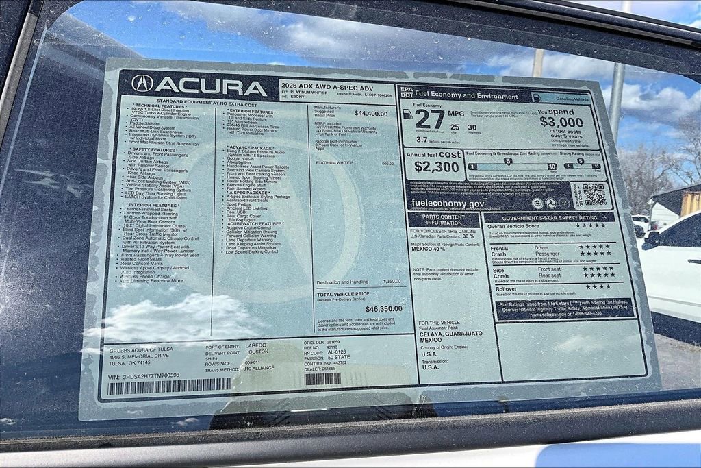 New 2026 Acura ADX A-Spec image 41