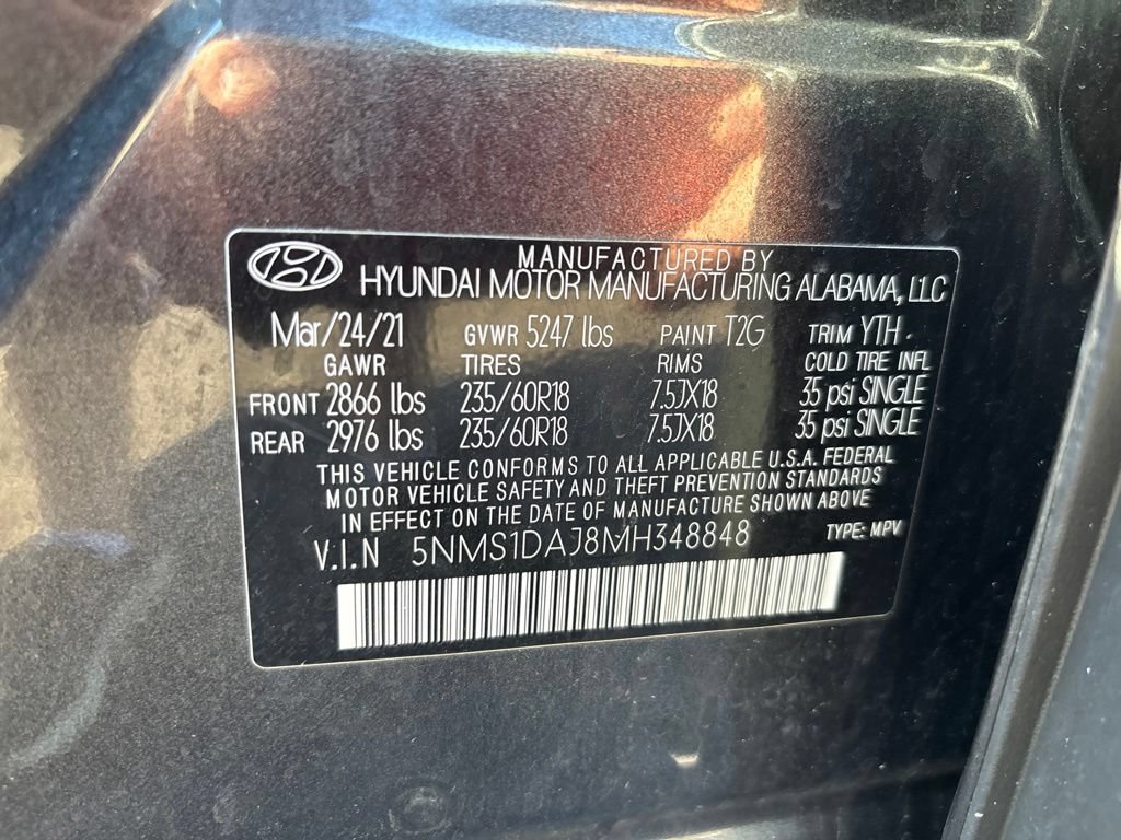 Used 2021 Hyundai Santa Fe SE w/ Cargo Package AWD/4WD image 10