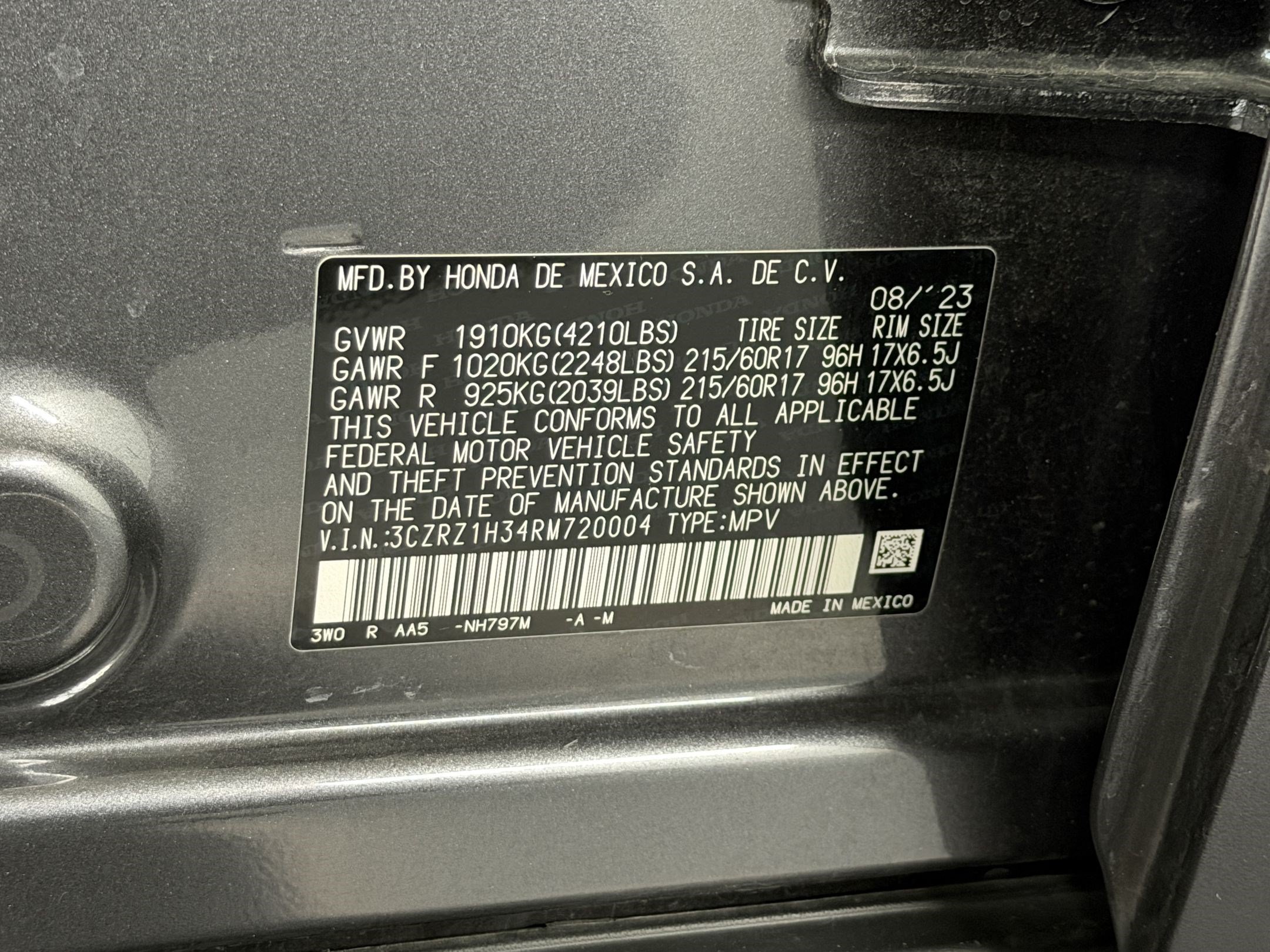 Certified 2024 Honda HR-V LX image 23