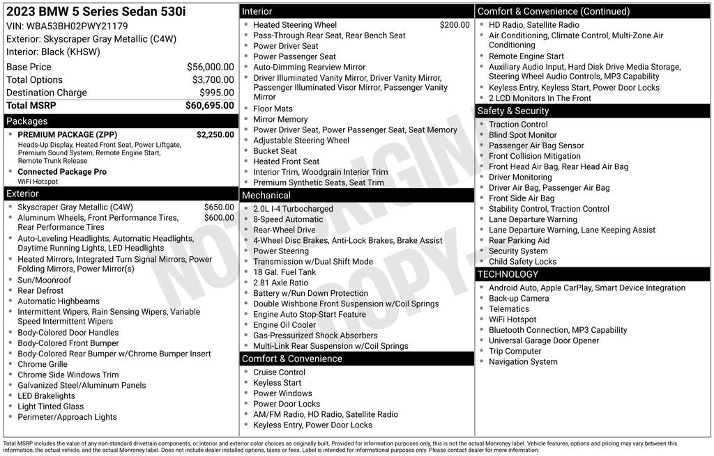 Used 2023 BMW 530i w/ Premium Package image 36