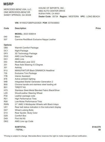 Certified 2023 Mercedes-Benz S 580 4MATIC Sedan image 4