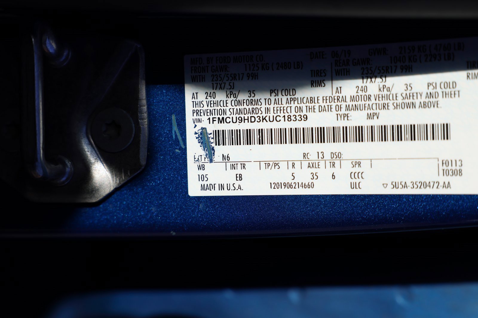 Certified 2019 Ford Escape SEL image 35