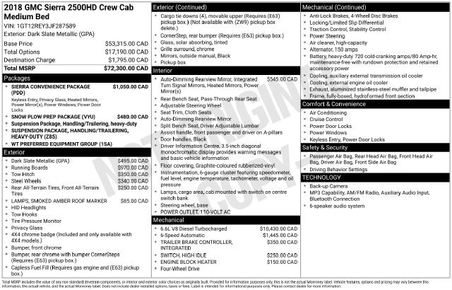 Used 2018 GMC Sierra 2500 4x4 Crew Cab w/ Sierra Convenience Package image 22