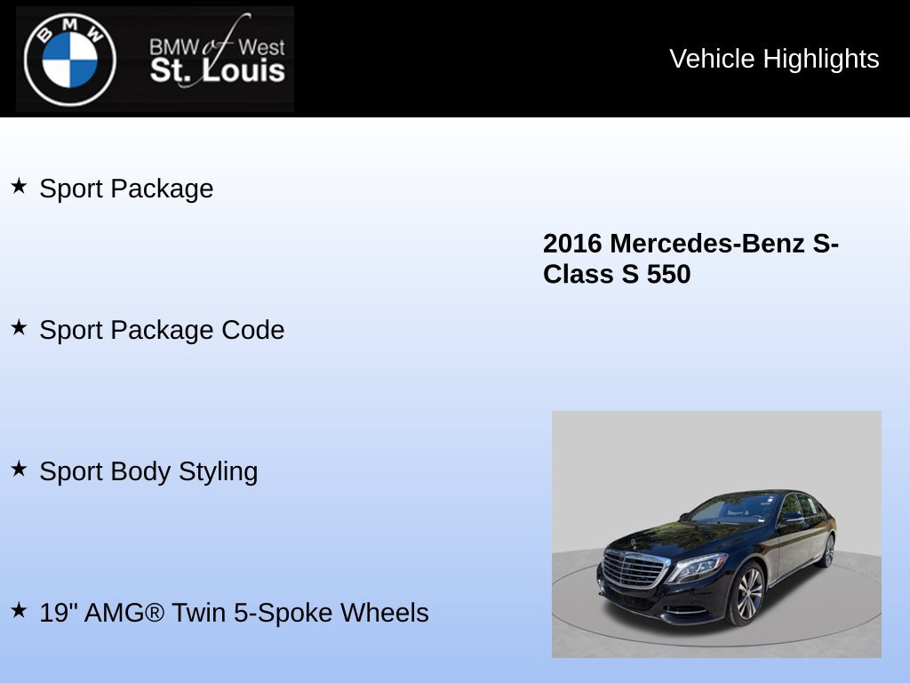 Used 2016 Mercedes-Benz S 550 Sedan image 7
