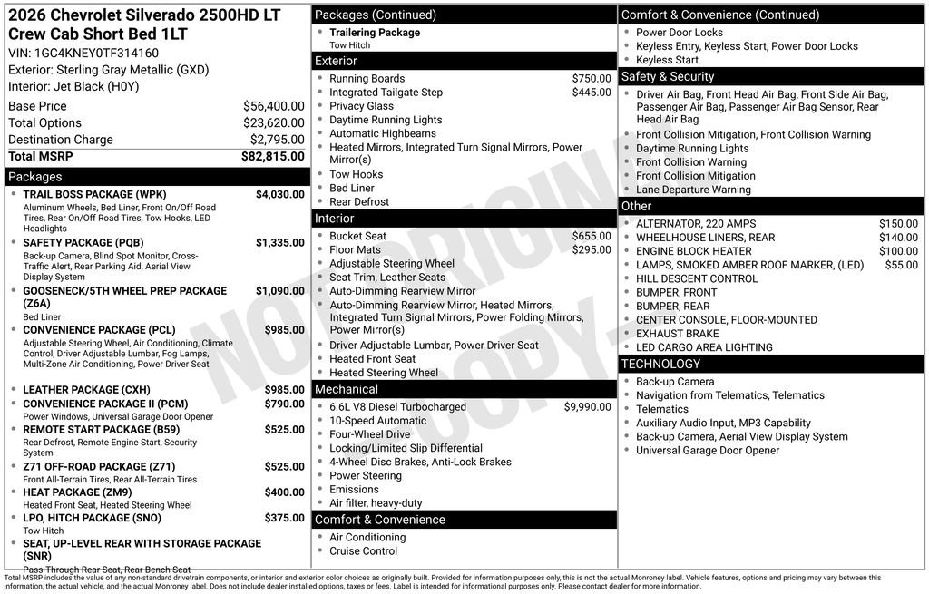 New 2026 Chevrolet Silverado 2500 LT w/ Trail Boss Package AWD/4WD image 37