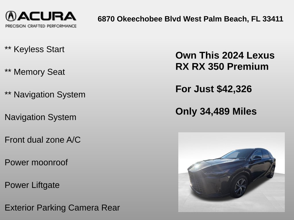 Used 2024 Lexus RX 350 Premium w/ Cold Area Package FWD image 12