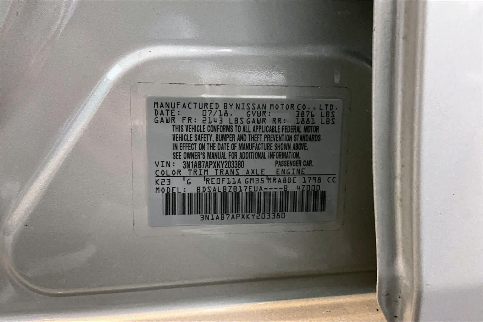 Used 2019 Nissan Sentra S FWD image 28