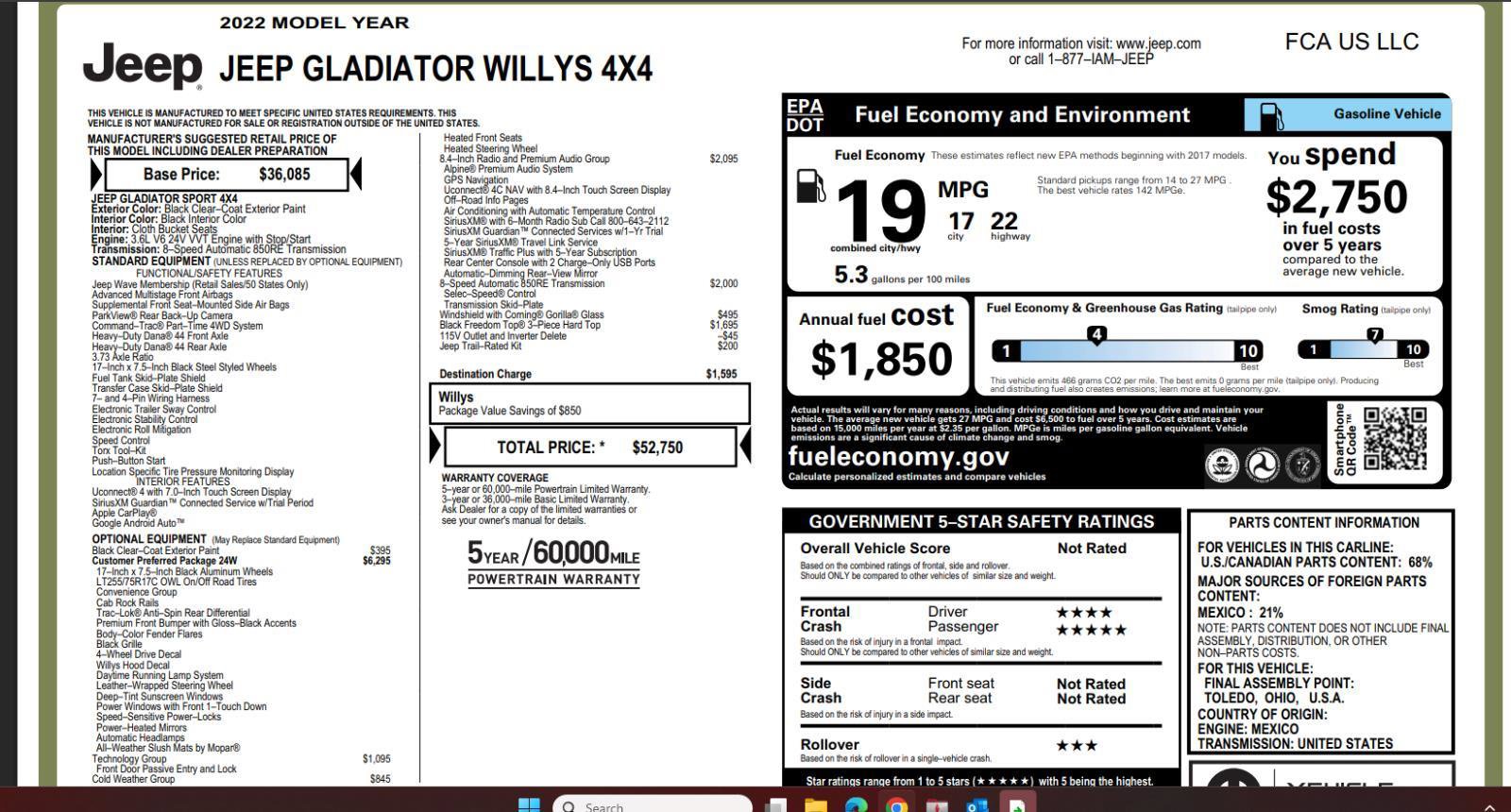 Used 2022 Jeep Gladiator Sport image 4