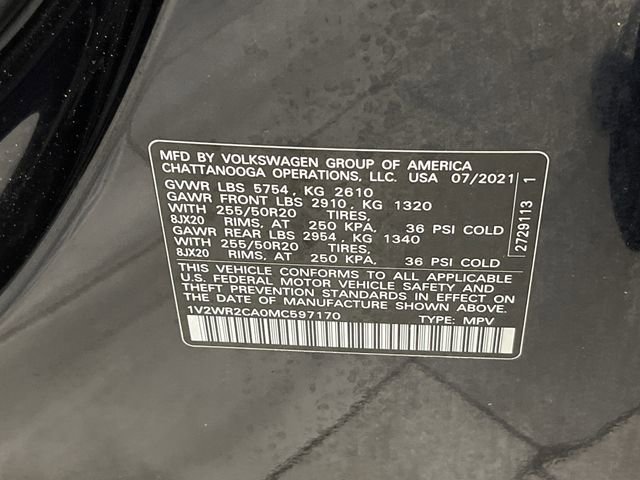 Used 2021 Volkswagen Atlas SE image 37
