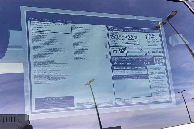 New 2026 Land Rover Range Rover Sport Dynamic SE image 16