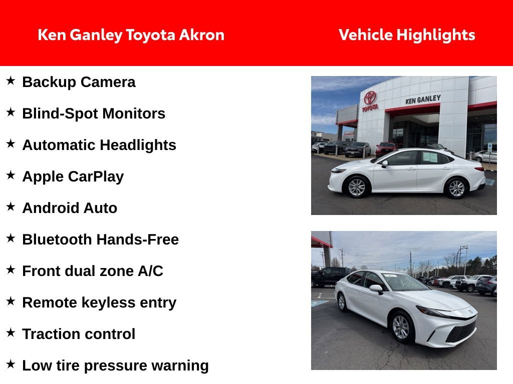 Used 2025 Toyota Camry LE FWD image 2