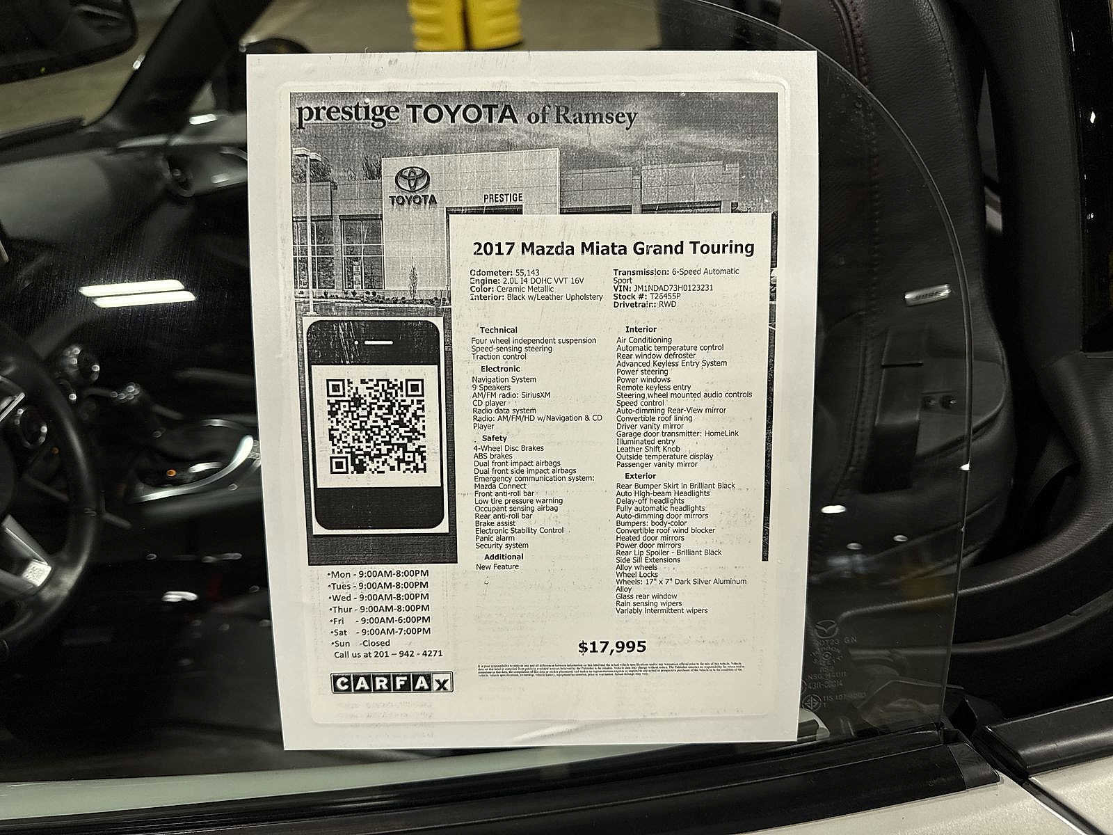 Used 2017 MAZDA MX-5 Miata Grand Touring w/ Appearance Package image 13