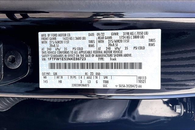 Used 2022 Ford F150 Lariat w/ Equipment Group 502A High image 33
