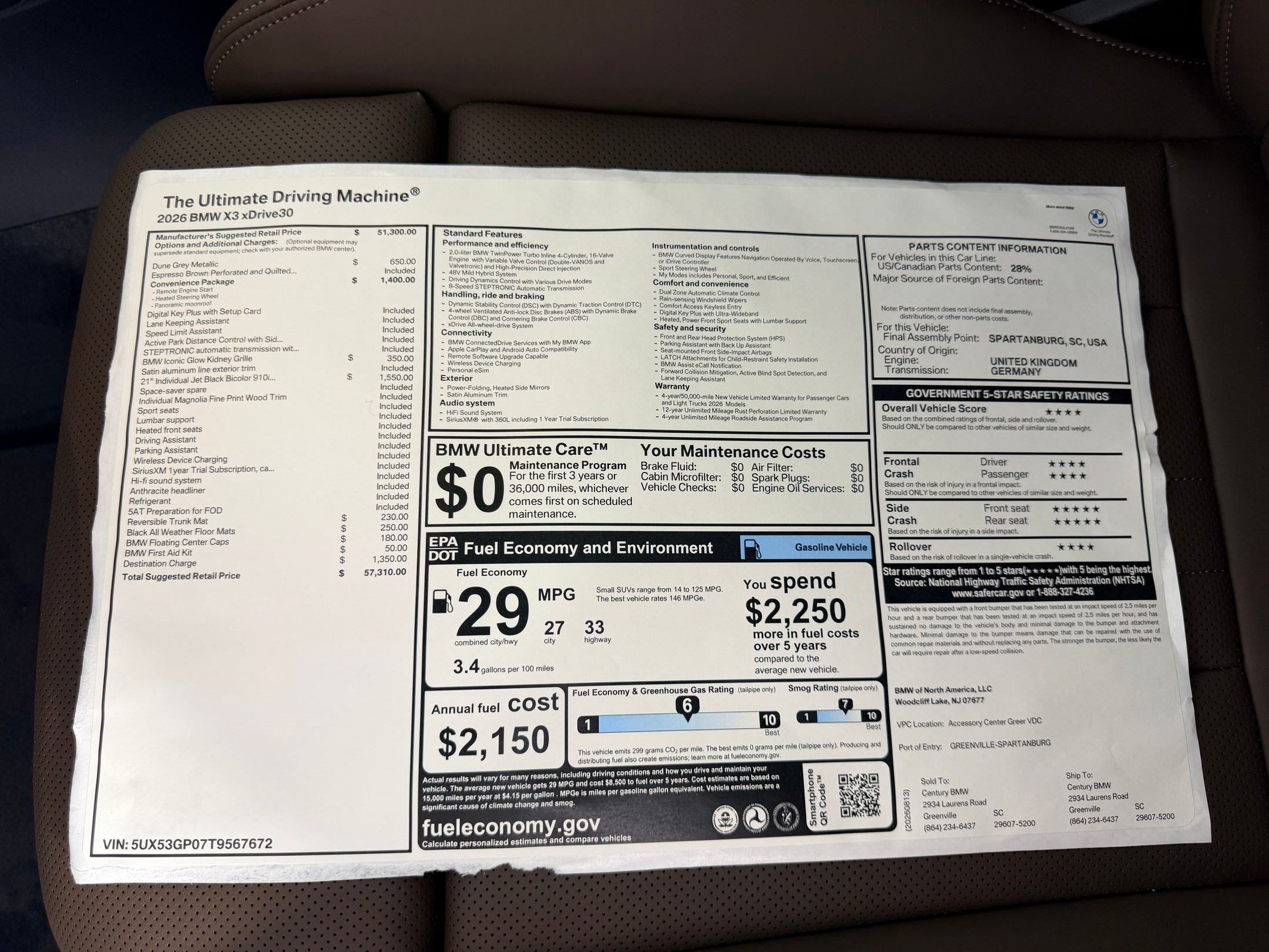 New 2026 BMW X3 xDrive30i w/ Convenience Package AWD/4WD image 27