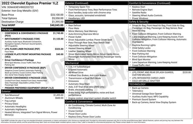 Used 2022 Chevrolet Equinox Premier AWD/4WD image 23