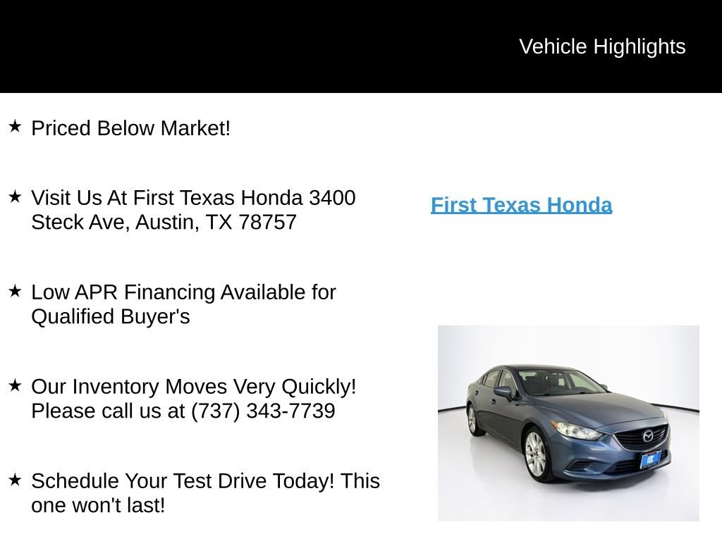 Used 2015 MAZDA MAZDA6 Touring FWD image 9