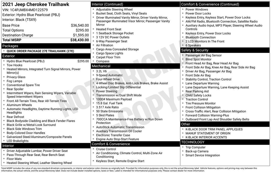 Used 2021 Jeep Cherokee Trailhawk image 6