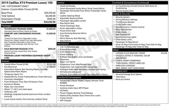 Used 2019 Cadillac XT4 Premium Luxury w/ Technology Package image 6