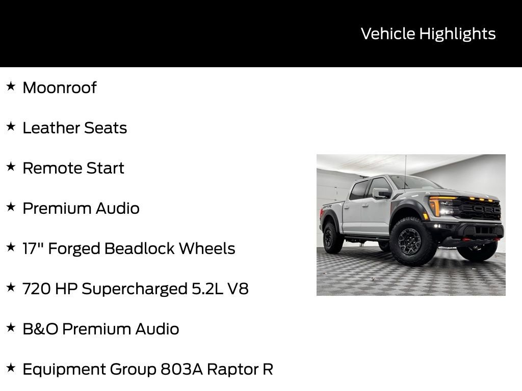 New 2026 Ford F150 Raptor w/ Equipment Group 803A Raptor R image 5