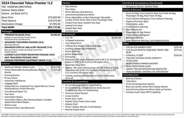 Used 2024 Chevrolet Tahoe Premier w/ Premium Package AWD/4WD image 22