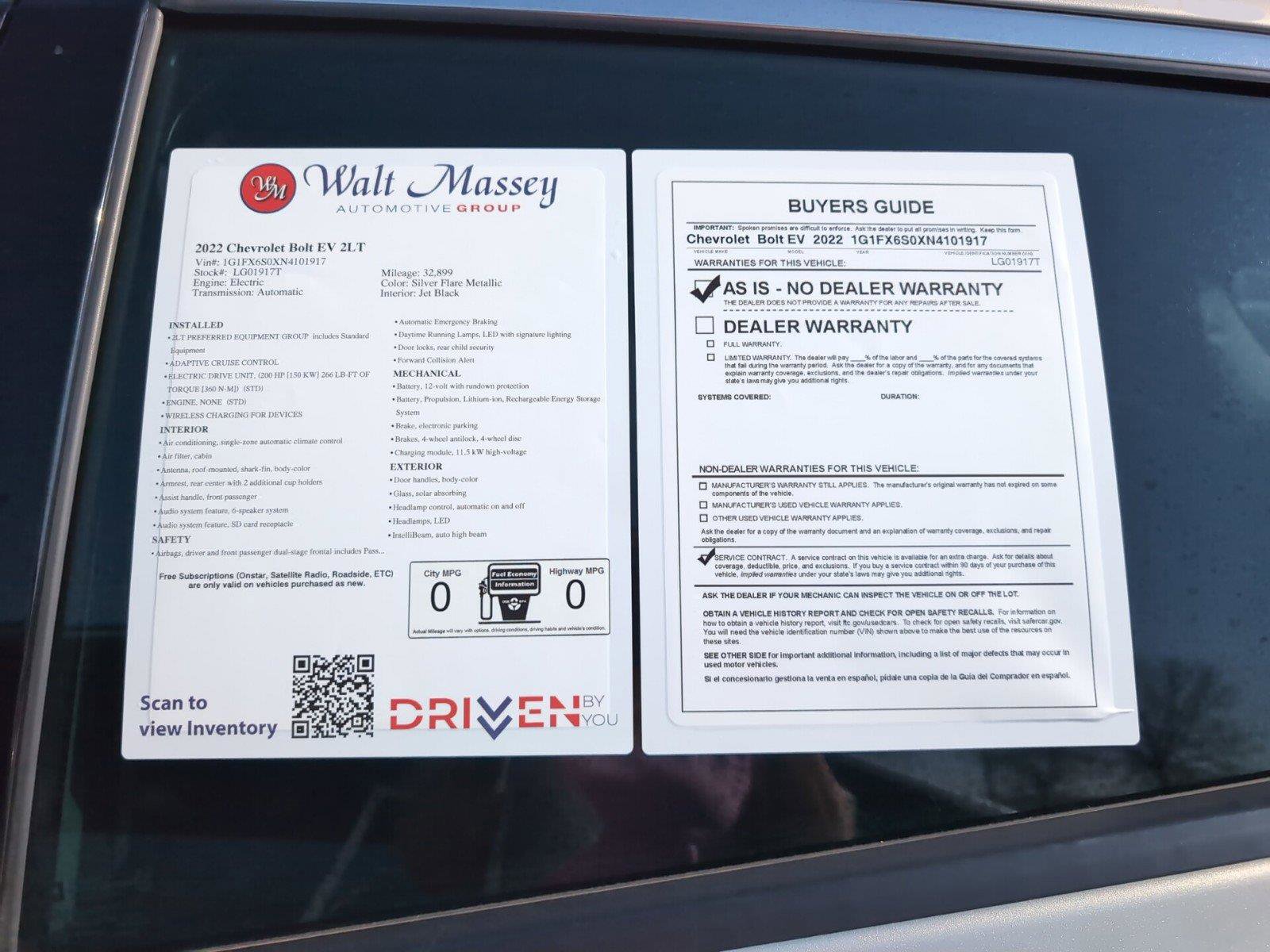 Used 2022 Chevrolet Bolt LT w/ Infotainment Package image 36