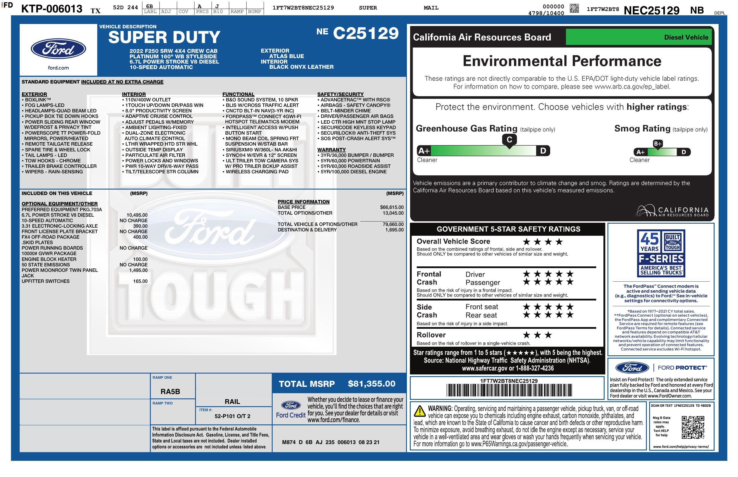 Used 2022 Ford F250 Platinum w/ FX4 Off-Road Package image 2