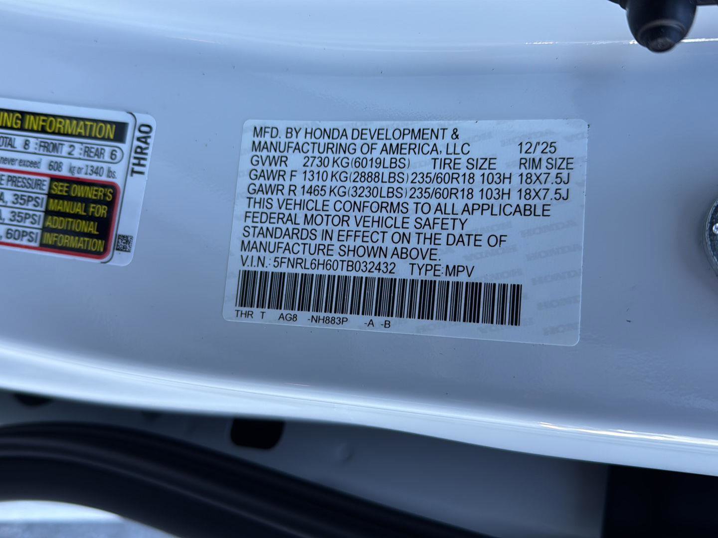 New 2026 Honda Odyssey EX-L image 30