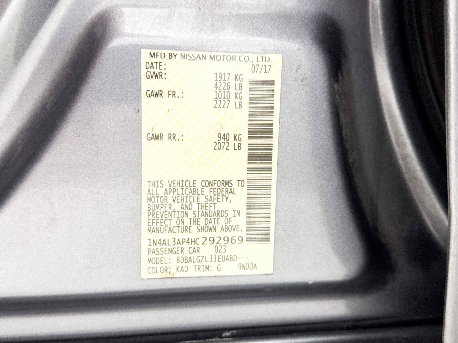 Used 2017 Nissan Altima 2.5 S w/ Power Driver Seat Package FWD image 31