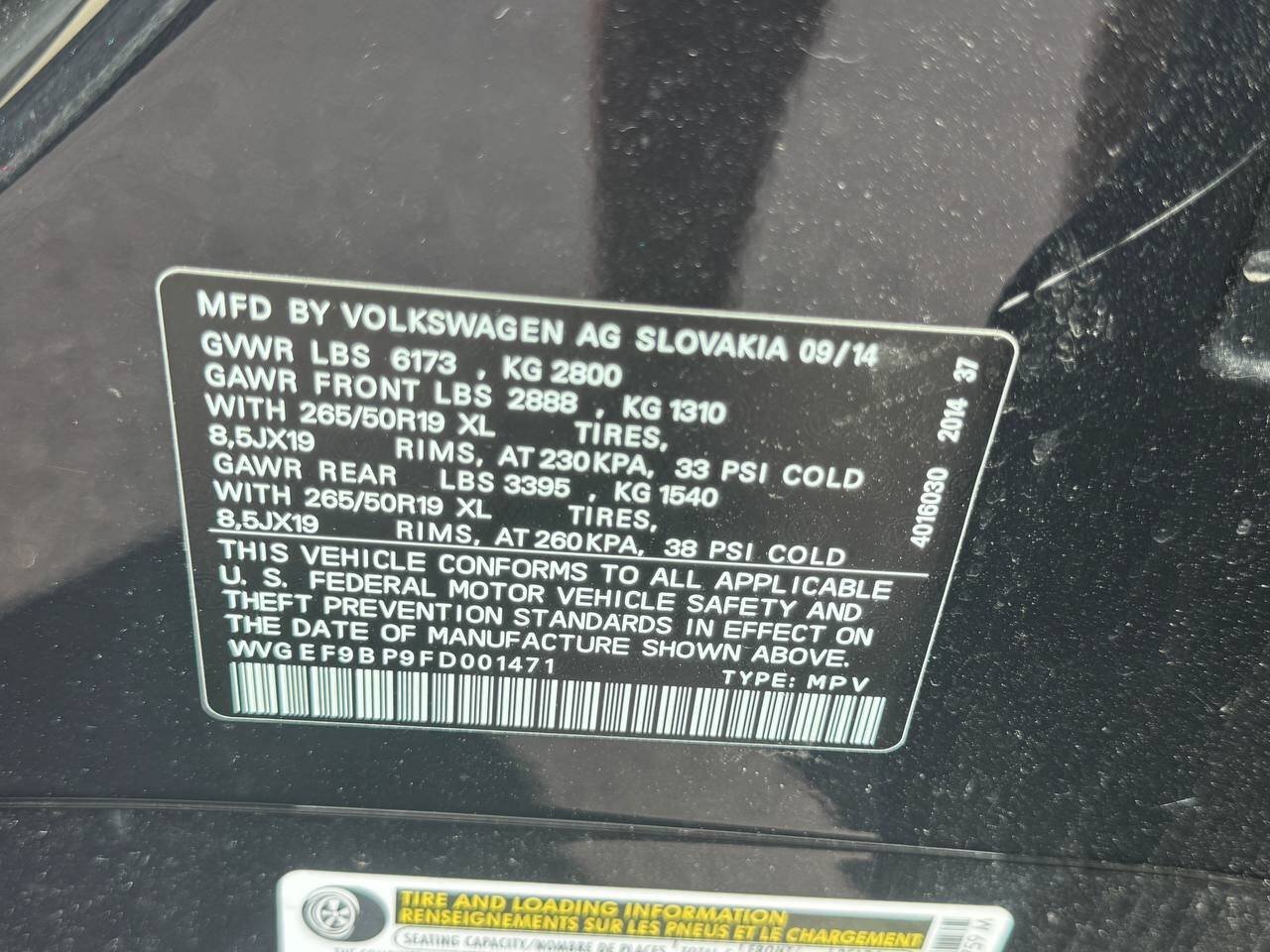 Used 2015 Volkswagen Touareg VR6 AWD/4WD image 16