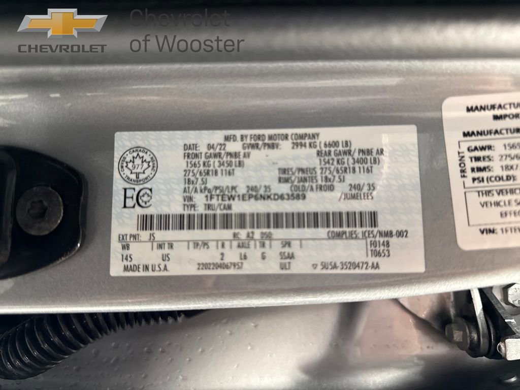 Used 2022 Ford F150 XLT w/ Equipment Group 301A Mid AWD/4WD image 21