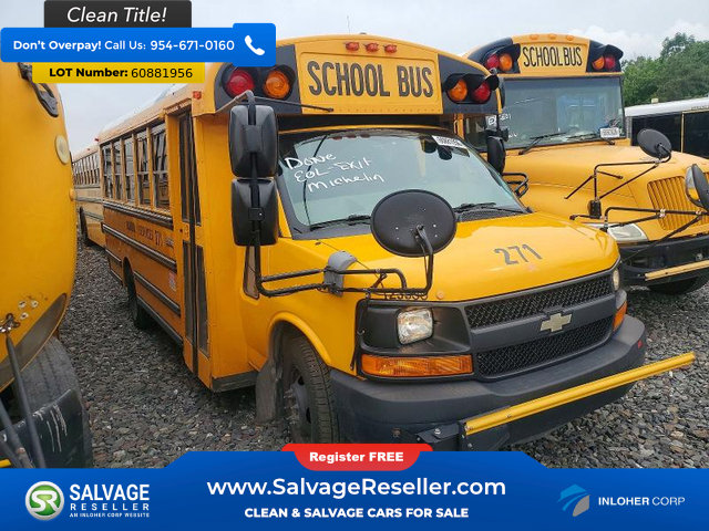 Used 2012 Chevrolet Express 3500 Extended w/ School Bus Package