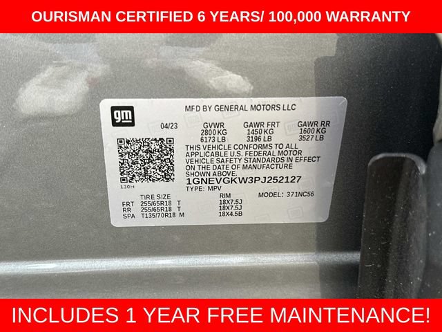 Used 2023 Chevrolet Traverse LT w/ LPO, Floor Liner Package AWD/4WD image 32