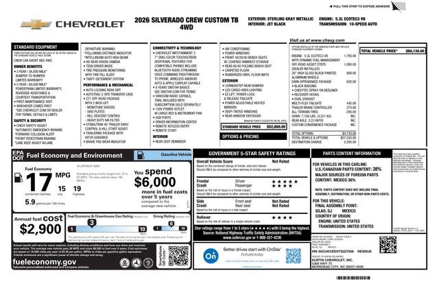 New 2026 Chevrolet Silverado 1500 Custom Trail Boss w/ Dark Appearance Package image 4