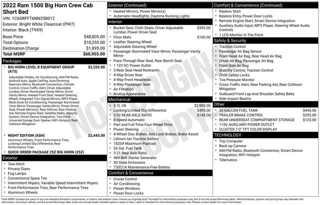Used 2022 RAM 1500 Big Horn AWD/4WD image 5