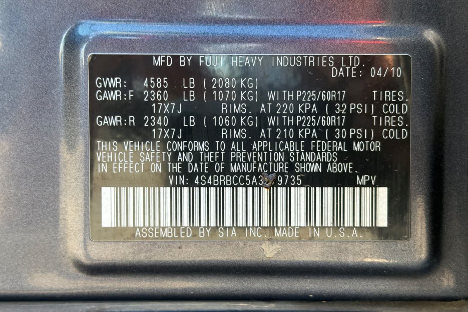 Used 2010 Subaru Outback 2.5i Premium AWD/4WD image 26