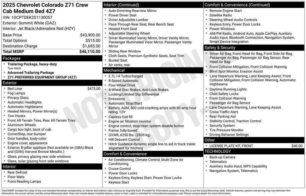 Used 2025 Chevrolet Colorado Z71 AWD/4WD image 4