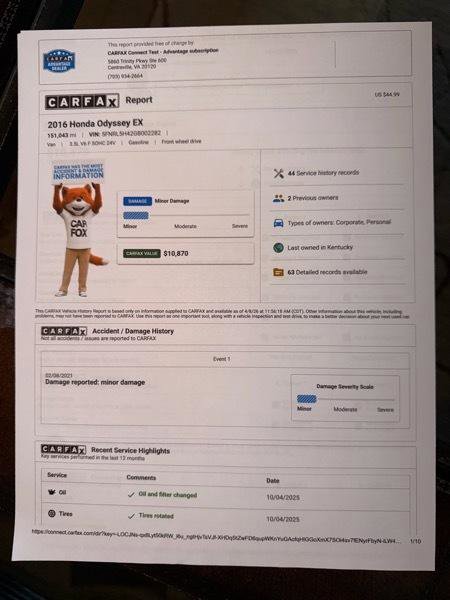 Used 2016 Honda Odyssey EX image 22