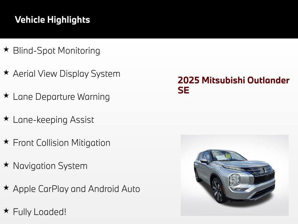 Used 2025 Mitsubishi Outlander SE FWD image 4