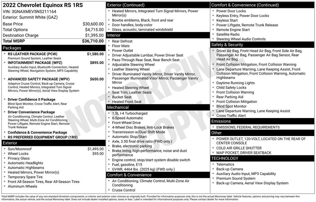 Certified 2022 Chevrolet Equinox RS w/ RS Leather Package image 28