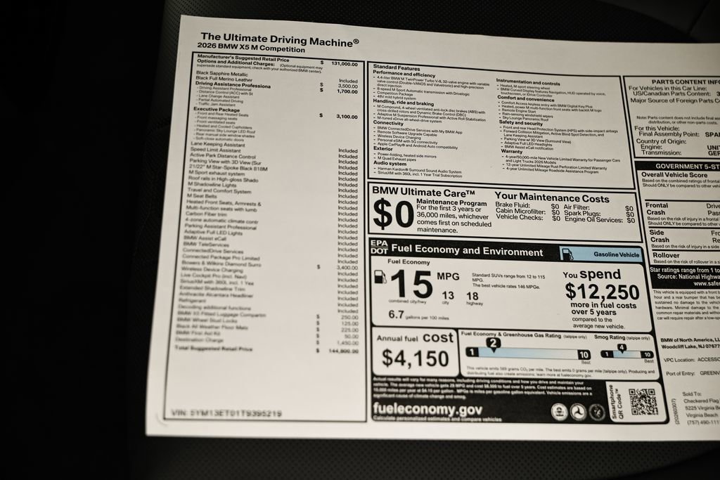 New 2026 BMW X5 M Competition w/ Executive Package AWD/4WD image 25