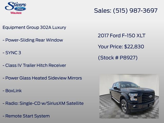 Used 2017 Ford F150 XLT w/ Equipment Group 302A Luxury image 7