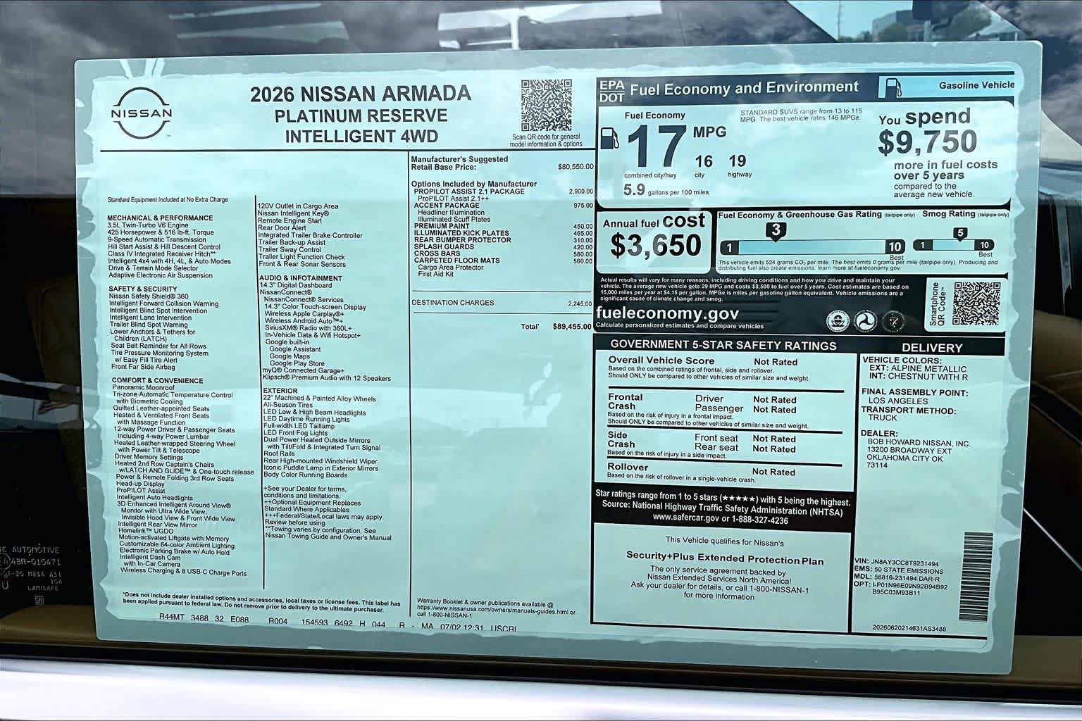 New 2026 Nissan Armada Platinum Reserve AWD/4WD image 19